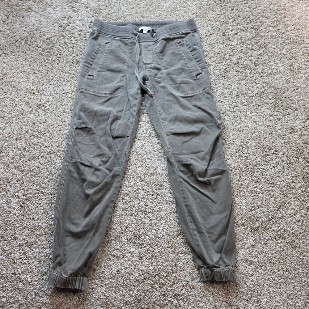 James Perse Standard Mixed Media Joggers Womens 0 Gray Cargo Sweatpants Ladies